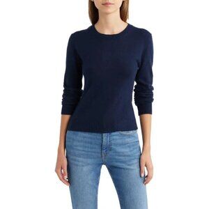 NWT Reformation "Lian" Recycled Cashmere Sweater in Navy, size Medium -fits XS/S